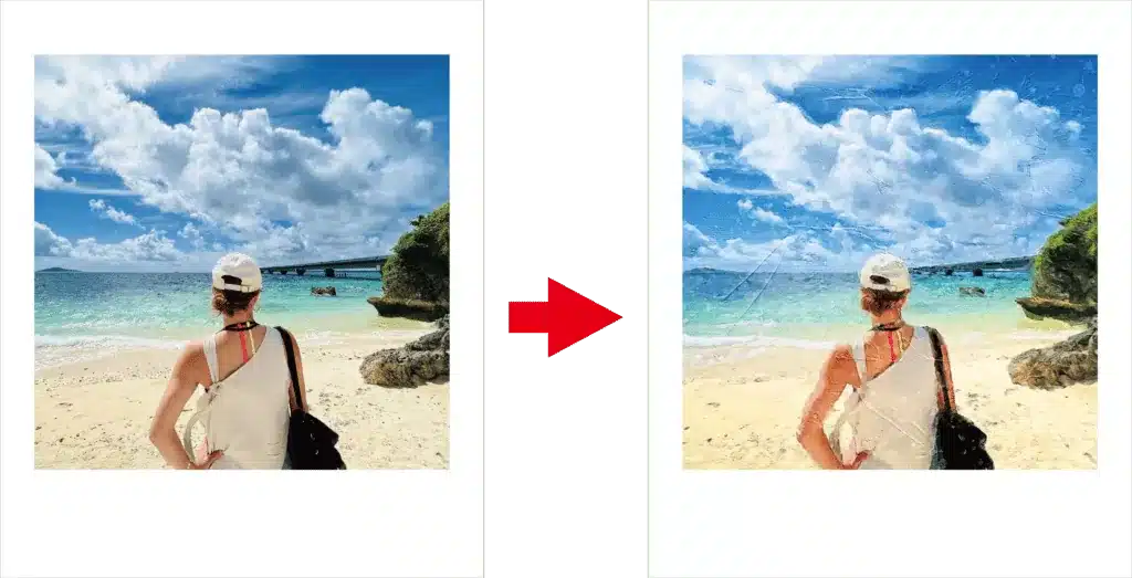 油絵風チェキ封印刷